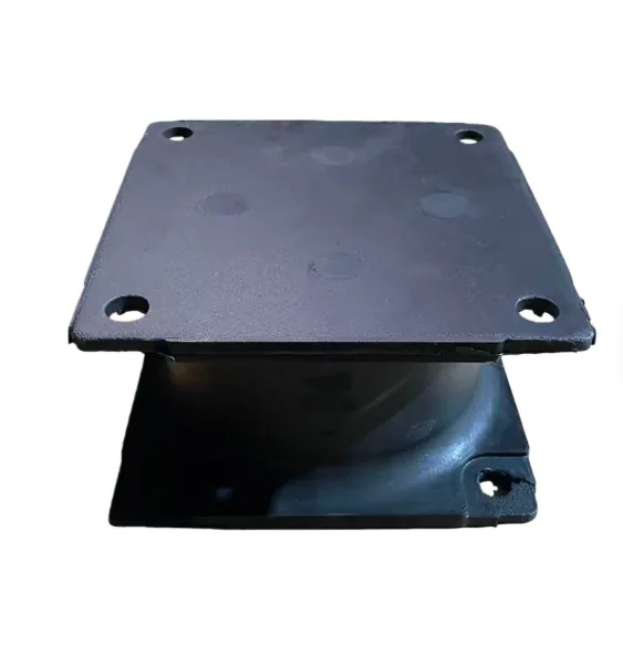 Shock absorbing rubber component for industrial equipment